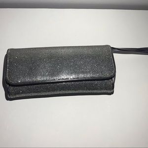 MARC JACOBS evening clutch - silver glitter